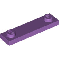 LEGO Medium Lavender Plate, Modified 1 x 4 with 2 Studs with Groove 41740 - 6249089