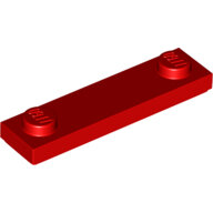 LEGO Red Plate, Modified 1 x 4 with 2 Studs with Groove 41740 - 6256923