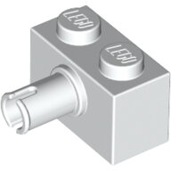LEGO White Brick, Modified 1 x 2 with Pin 2458 - 4160228