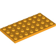 LEGO Bright Light Orange Plate 4 x 8 3035 - 6369680