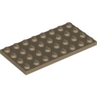 LEGO Dark Tan Plate 4 x 8 3035 - 4246954