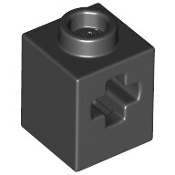 LEGO Black Technic, Brick 1 x 1 with Axle Hole 73230 - 6344819