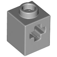 LEGO Light Bluish Gray Technic, Brick 1 x 1 with Axle Hole 73230 - 6336539