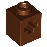 LEGO Reddish Brown Technic, Brick 1 x 1 with Axle Hole 73230 - 6397610