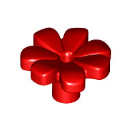 LEGO Red Plant Flower with Bar and Small Pin Hole 32606 - 6182260