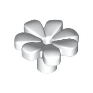 LEGO White Plant Flower with Bar and Small Pin Hole 32606 - 6338913