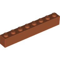 LEGO Dark Orange Brick 1 x 8 3008 - 6264069
