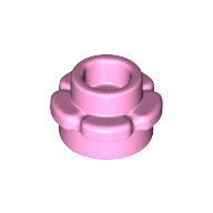 LEGO Bright Pink Plate, Round 1 x 1 with Flower Edge (5 Petals) 24866 - 6212501