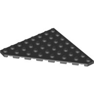 LEGO Black Wedge, Plate 8 x 8 Cut Corner 30504 - 4205347