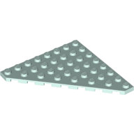 LEGO Light Aqua Wedge, Plate 8 x 8 Cut Corner 30504 - 6210453