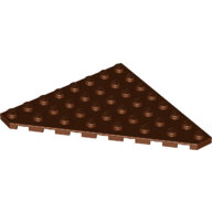 LEGO Reddish Brown Wedge, Plate 8 x 8 Cut Corner 30504 - 6234270