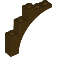 LEGO Dark Brown Arch 1 x 5 x 4 - Continuous Bow 2339 - 4518606