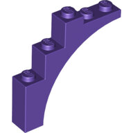 LEGO Dark Purple Arch 1 x 5 x 4 - Continuous Bow 2339 - 6391003