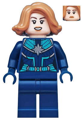 LEGO Minifigure - sh605 - Captain Marvel 'Vers' (Kree Starforce Uniform)