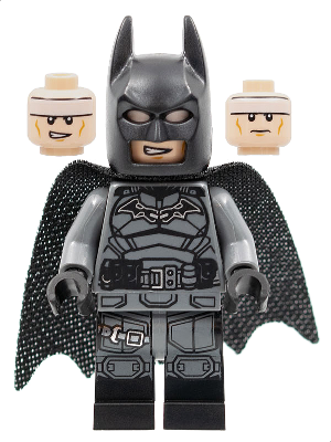 LEGO Minifigure - sh786 - Batman - Dark Bluish Gray Suit, Black Belt, Black Hands, Spongy Cape with 1 Hole, Black Boots