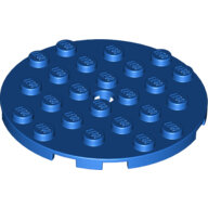 LEGO Blue Plate, Round 6 x 6 with Hole 11213 - 6096711