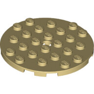 LEGO Tan Plate, Round 6 x 6 with Hole 11213 - 6093862