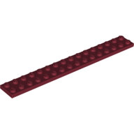 LEGO Dark Red Plate 2 x 16 4282 - 6359694