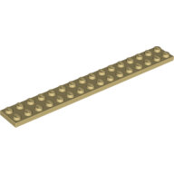 LEGO Tan Plate 2 x 16 4282 - 6030980