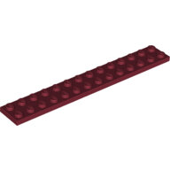 LEGO Dark Red Plate 2 x 14 91988 - 6378328