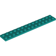 LEGO Dark Turquoise Plate 2 x 14 91988 - 6270534