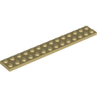 LEGO Tan Plate 2 x 14 91988 - 6036487