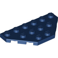 LEGO Dark Blue Wedge, Plate 3 x 6 Cut Corners 2419 - 6127326