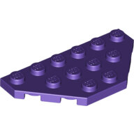 LEGO Dark Purple Wedge, Plate 3 x 6 Cut Corners 2419 - 6035469