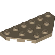 LEGO Dark Tan Wedge, Plate 3 x 6 Cut Corners 2419 - 6035326