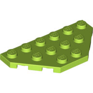 LEGO Lime Wedge, Plate 3 x 6 Cut Corners 2419 - 6185123