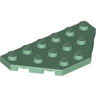 LEGO Sand Green Wedge, Plate 3 x 6 Cut Corners 2419 - 4143042