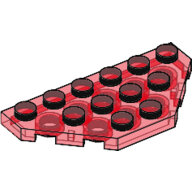LEGO Trans-Red Wedge, Plate 3 x 6 Cut Corners 2419 - 4169258