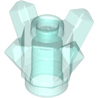 LEGO Trans-Light Blue Rock 1 x 1 Crystal 4 Point (Brick, Round 1 x 1 with 4 Upward Fins / Points) 11127 - 6019570