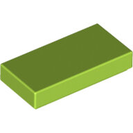 LEGO Lime Tile 1 x 2 with Groove 3069b - 4500125
