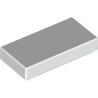 LEGO White Tile 1 x 2 with Groove 3069b - 306901