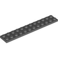 LEGO Dark Bluish Gray Plate 2 x 12 2445 - 4211067