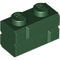 LEGO Dark Green Brick, Modified 1 x 2 with Masonry Profile 98283 - 6400283