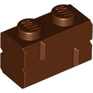 LEGO Reddish Brown Brick, Modified 1 x 2 with Masonry Profile 98283 - 6361793