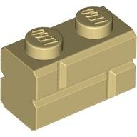 LEGO Tan Brick, Modified 1 x 2 with Masonry Profile 98283 - 6148262