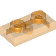 LEGO Trans-Orange Plate 1 x 2 3023 - 6240217