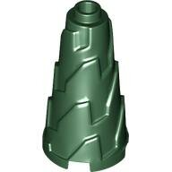 LEGO Dark Green Cone 2 x 2 x 3 Jagged - Step Drill 28598 - 6461425