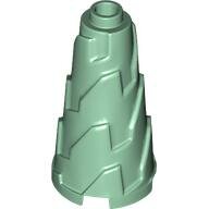 LEGO Sand Green Cone 2 x 2 x 3 Jagged - Step Drill 28598 - 6351403