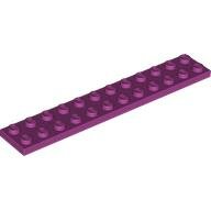 LEGO Magenta Plate 2 x 12 2445 - 6093863