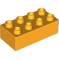 LEGO Bright Light Orange Duplo, Brick 2 x 4 3011 - 4221628