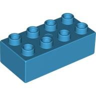 LEGO Dark Azure Duplo, Brick 2 x 4 3011 - 6056303