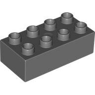 LEGO Dark Bluish Gray Duplo, Brick 2 x 4 3011 - 4210842