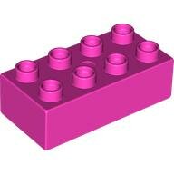 LEGO Dark Pink Duplo, Brick 2 x 4 3011 - 4652851
