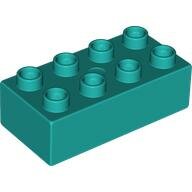 LEGO Dark Turquoise Duplo, Brick 2 x 4 3011 - 4167195