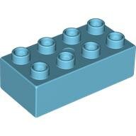 LEGO Medium Azure Duplo, Brick 2 x 4 3011 - 6136982