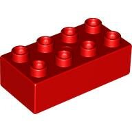 LEGO Red Duplo, Brick 2 x 4 3011 - 301121